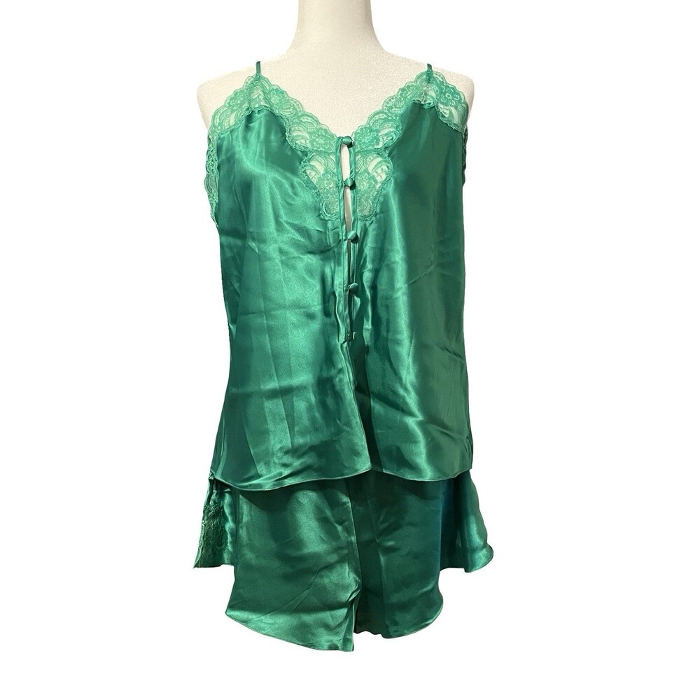 Vintage Erika Taylor Green Lace Intimates Set XL NWT
